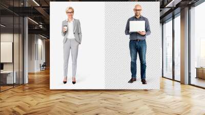 Diverse business people characters set Wall mural