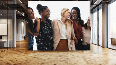 Diverse confident businesswomen standing together Wall mural