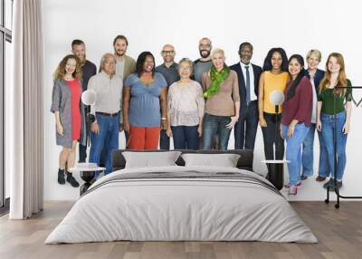 Diverse Group People Standing Concept Wall mural