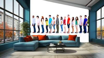 Diversity People Crowd Friends Communication Concept Wall mural