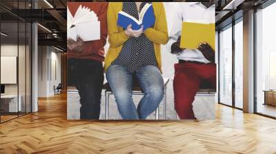 Diversity People Reading Book Inspiration Concept Wall mural