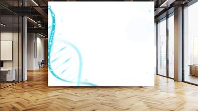 DNA biotechnology science background vector in blue futuristic style with blank space Wall mural