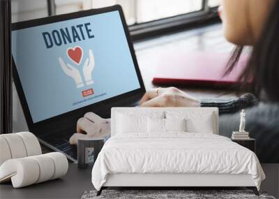 donate charity give help offering volunteer concept Wall mural