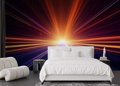 Dynamic futuristic light burst Wall mural