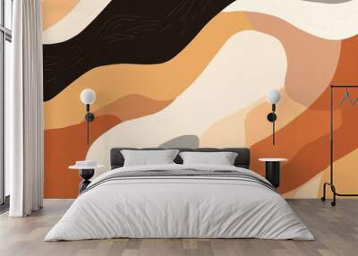 Earthy backgrounds abstract line. Wall mural