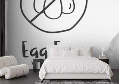 Egg Free Affected Allergy Banned Restriction Wall mural