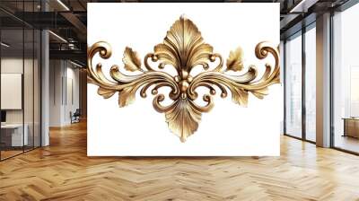 Elegant gold decorative ornament design Wall mural