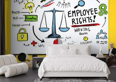 Employee Rights Working Benefits Skill Career Compensation Conce Wall mural