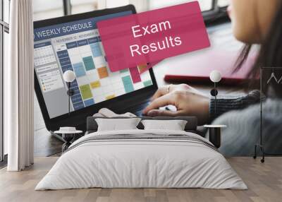 Exam Results Schedule Reminder Report Concept Wall mural