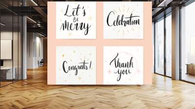 Festive greeting cards Wall mural