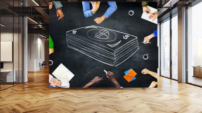 Finance Money Currency Learning Studying Education Brainstorming Wall mural