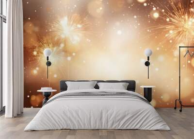 Fireworks graphic backgrounds outdoors sparks. Wall mural