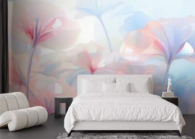 Flower backgrounds abstract outdoors. Wall mural