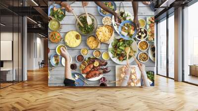 Food Catering Cuisine Culinary Gourmet Buffet Party Concept Wall mural