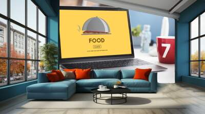 food eating dining diet restaurant nutrition concept Wall mural