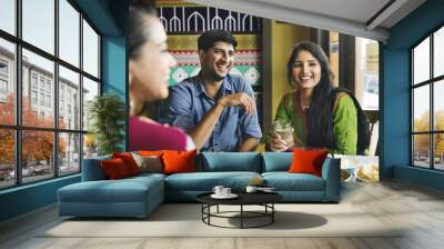 Friends Hangout Restaurant Happy Concept Wall mural