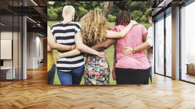 Friends having fun together Wall mural