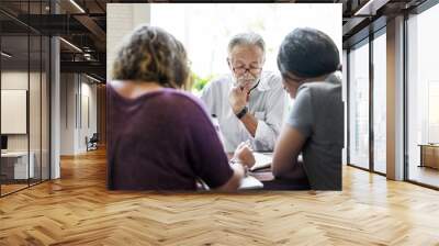 Friends Working Discussion Meeting Sharing Ideas Concept Wall mural