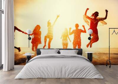 Friendship Freedom Beach Summer Holiday Concept Wall mural