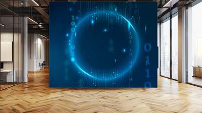 Futuristic global network technology vector Wall mural