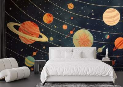 Galaxy planet astronomy universe Wall mural