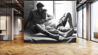 Gay Couple Love Home Concept Wall mural