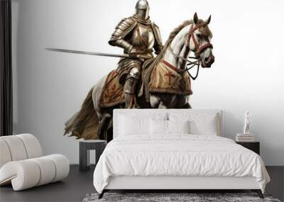 Gendarmes knight horse weapon. Wall mural