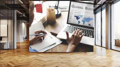 Global Business Export Import Networking Growth Concept Wall mural