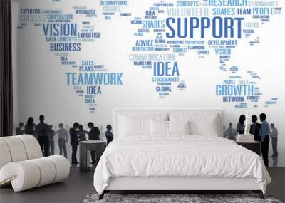 Global Business People Meeting Support Teamwork Concept Wall mural