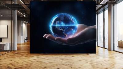 Globe technology sphere planet. Wall mural