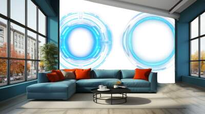 Glowing futuristic portal hologram png cut out element set Wall mural