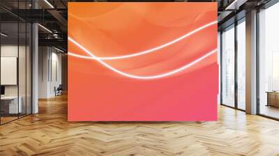 Glowing white neon line patterned background vector Wall mural