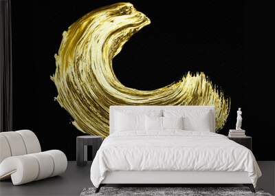 Gold brush stroke Wall mural