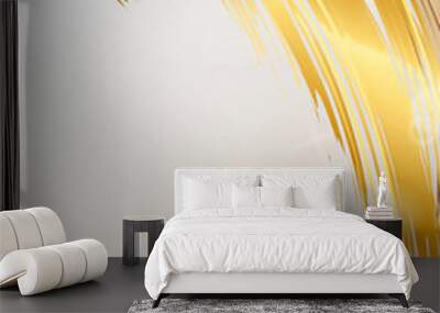 Gold wave abstract background illustration Wall mural