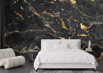 Gray and gold marble textured background Wall mural