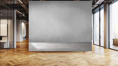 gray wall in an empty room with concrete floor Wall mural