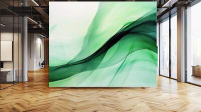 Green glass backgrounds abstract textured. Wall mural