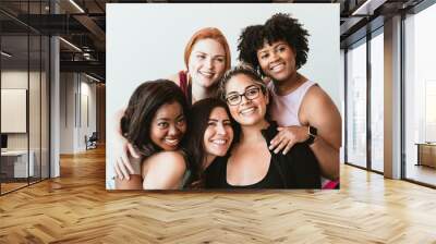 Group of active women Wall mural