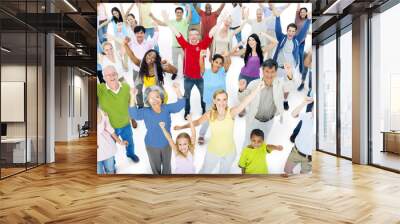 Group of Diverse People Celebration Wall mural