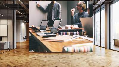 Group of diverse people having a business meeting Wall mural