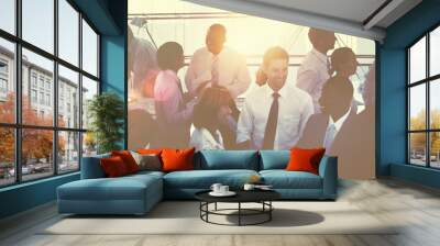 Group of Multiethnic Diverse Busy Business People Concept Wall mural