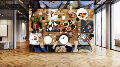 Group Of People Dining Concept Wall mural