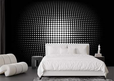 Halftone effect electronics lighting texture. Wall mural