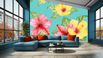 Hand drawn flower vector isolated Wall mural