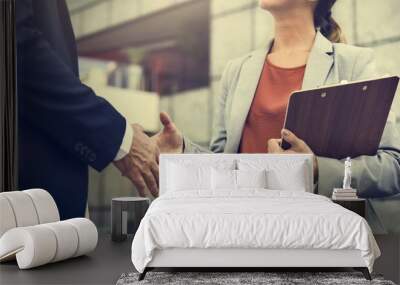 Handshake Greeting Corporate Business People Concept Wall mural