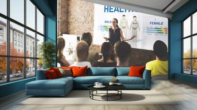 Health Check Annual Checkup Body Biology Concept Wall mural