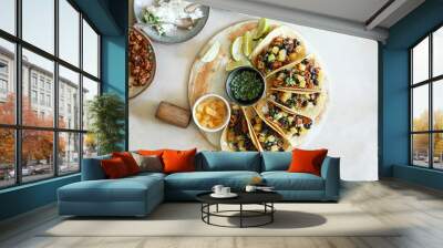 Homemade vegan taco food photography Wall mural