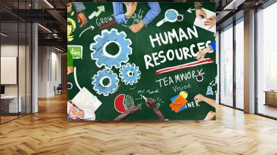 Human Resources Employment Teamwork Study Education Learning Con Wall mural