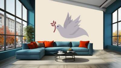 Illustration of a dove of peace Wall mural