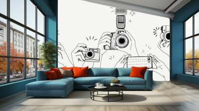 Illustration of digital device Wall mural